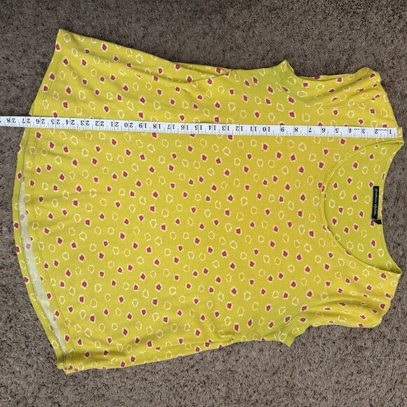 Gudrun Sjoden Floral Print Green/Pink Modal/Organic Cotton Short Sleeve Shirt M - Picture 10 of 10